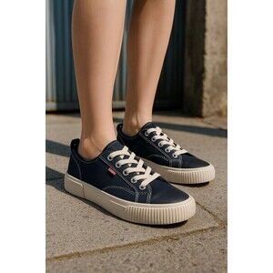Levi's Kids Anikin C CVS  Durable Canvas NAVY BLUE Lowtop Unisex Sneaker Shoe 7M